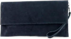 T151 - Italian clutch evening bag made of suede