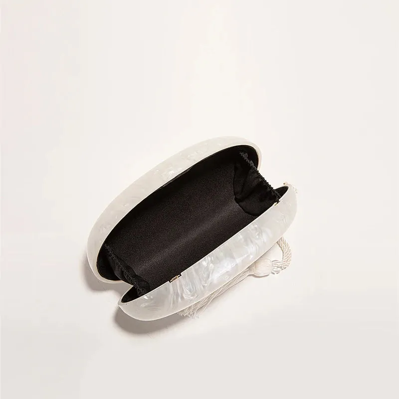 Tassel Pearl Clutch