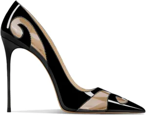 THESHY Women's Closed Pointed Toe Pumps Stiletto High Heels Dress Wedding Party Shoes Slip on Fashion Heels for Women