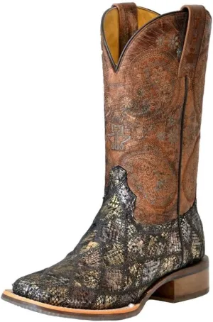 Tin Haul Women's Paisley Python 11In Top Cowgirl Boot