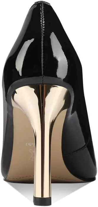 TinaCus Women's Cap Toe Glossy Patent Leather Handmade High Heels Trendy Dress Pumps Shoes