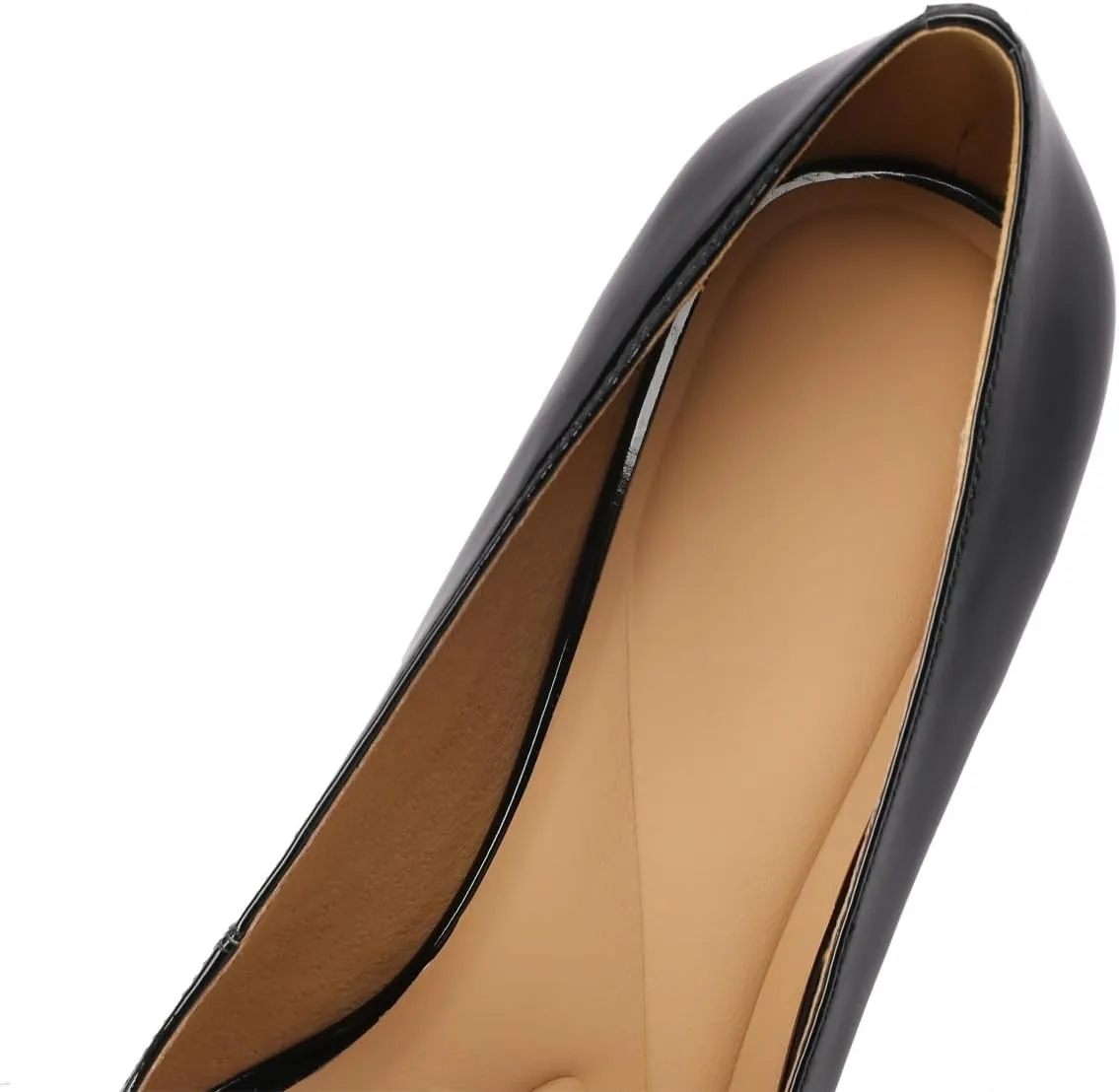 TinaCus Women's Cap Toe Glossy Patent Leather Handmade High Heels Trendy Dress Pumps Shoes
