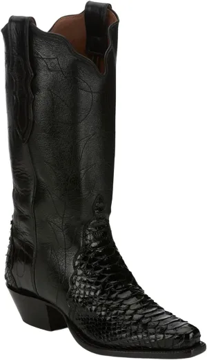 Tony Lama Women's Boot Barn Tri-Ad Exotic Python Western Snip Toe Natural 8 M US