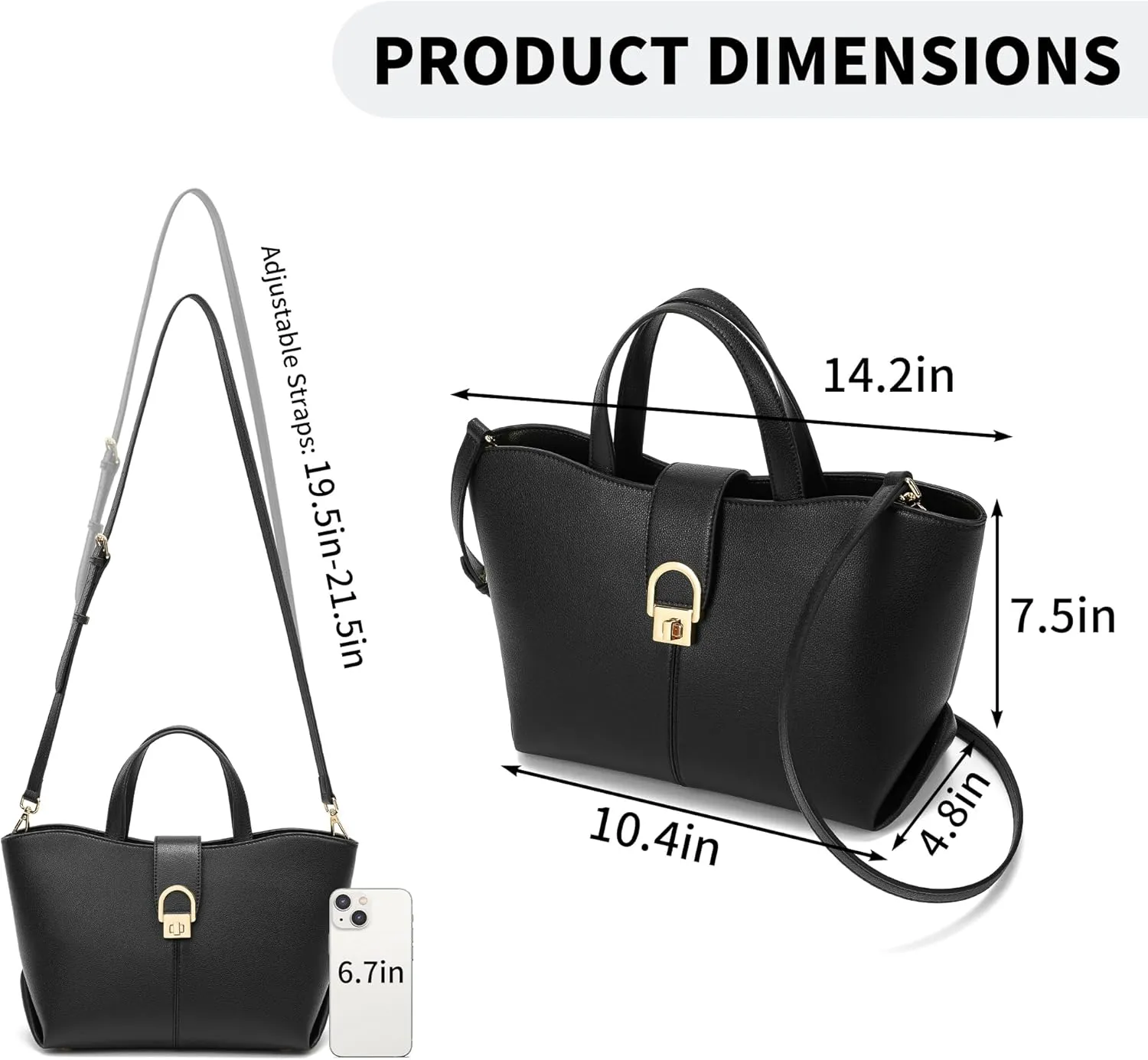 Top Handle Bag Designer Leather Crossbody Bag Handbag Purses,Tote Bag for Women Top-Handle Handbag with Adjustable StrapStrap