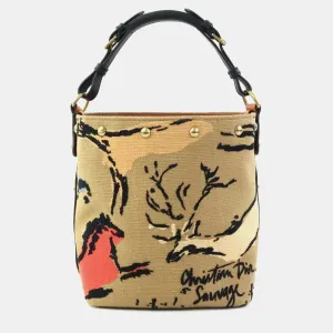 Top quality Reliable customer care Bag Multicolour Dior Small Compliance-certified quality DiorAvenue Canvas Top Embroidered Bucket