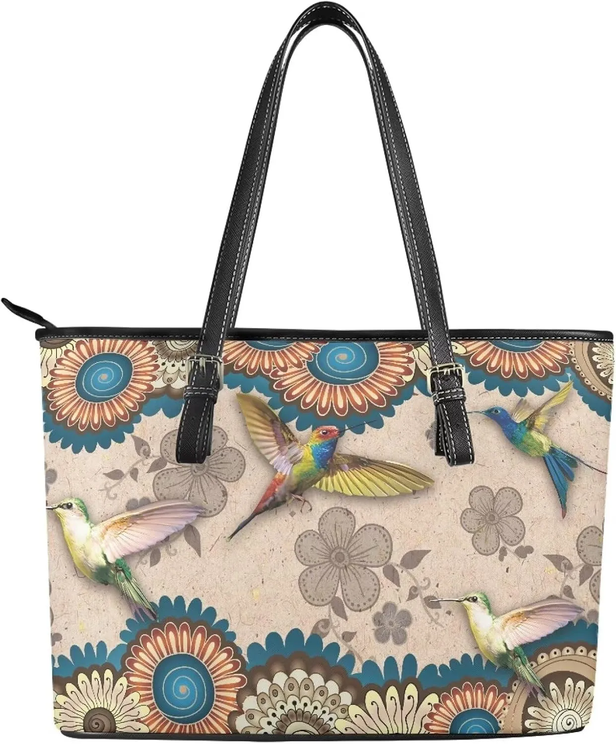 Tote Bag for Women,Work Tote Bags Large Laptop Tote Bag Waterproof Computer Leather Handbags Tribal Ethnic Purses