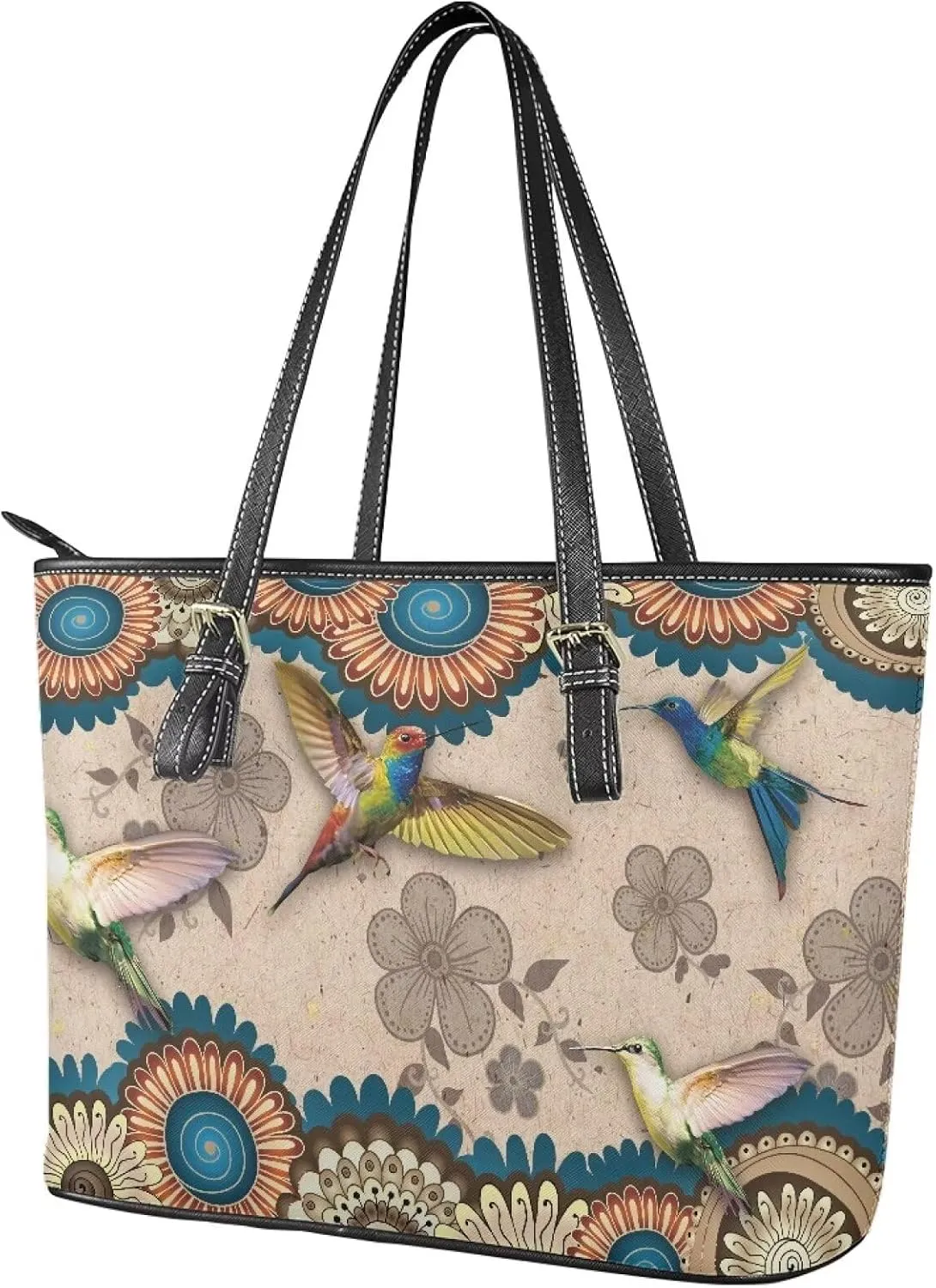 Tote Bag for Women,Work Tote Bags Large Laptop Tote Bag Waterproof Computer Leather Handbags Tribal Ethnic Purses