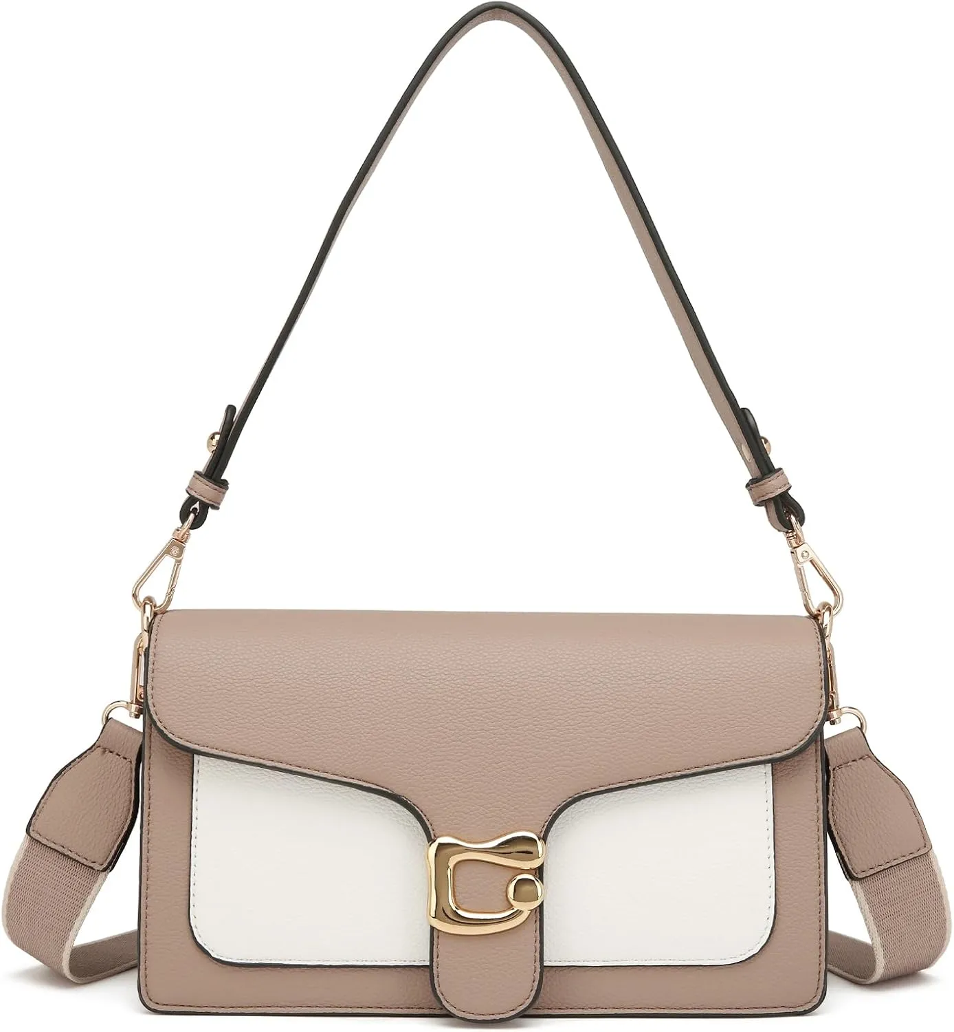 Travistar Crossbody Bags for Women Trendy - Small Cross Body Purse Shoulder Bag Leather Handbags Evening Clutch with 2 Straps