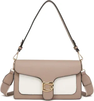 Travistar Crossbody Bags for Women Trendy - Small Cross Body Purse Shoulder Bag Leather Handbags Evening Clutch with 2 Straps