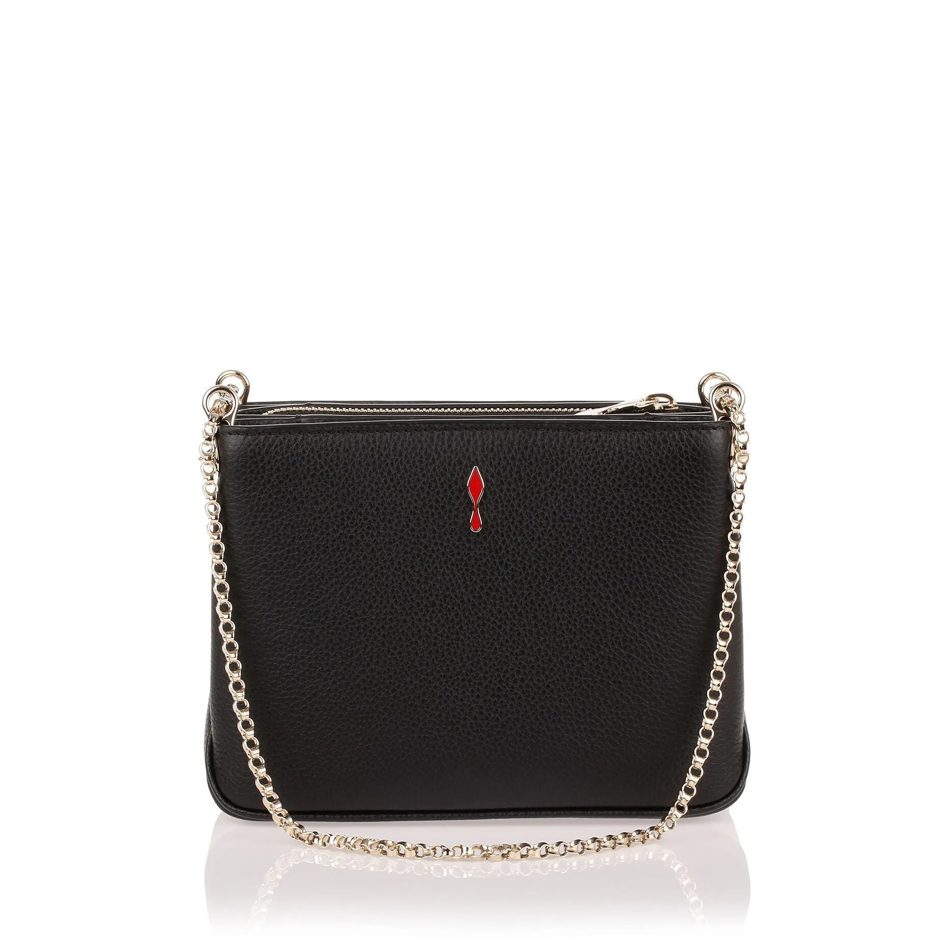 Triloubi small black logo studded bag