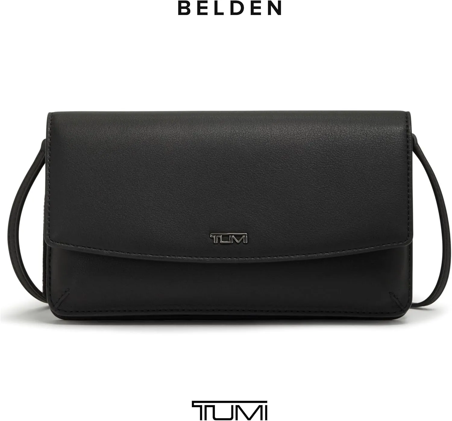 TUMI - Belden Crossbody Wallet Bag - Multipurpose Leather Travel Wallet - With Pockets & Card Holder - 4.5" x 8.0" x 1.3" - Black