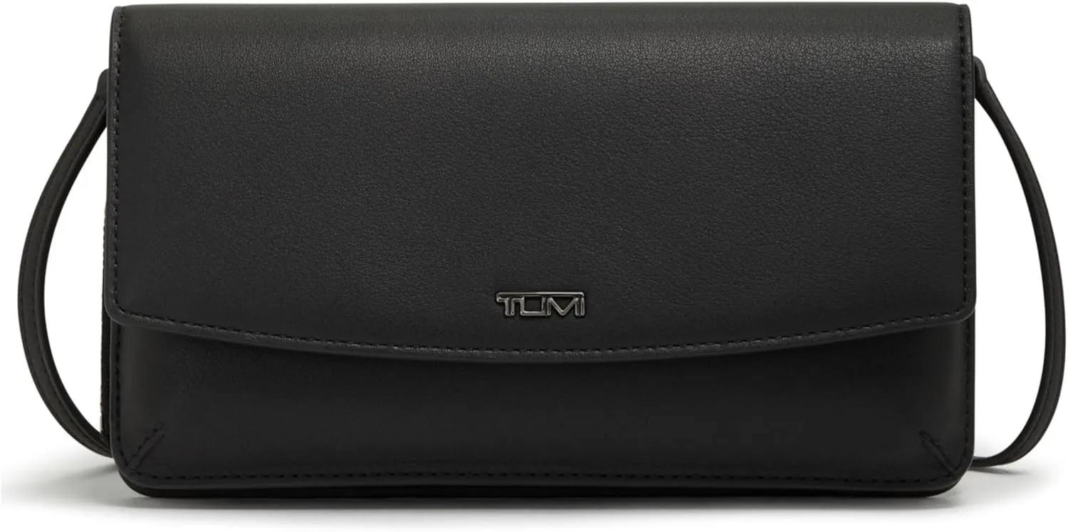 TUMI - Belden Crossbody Wallet Bag - Multipurpose Leather Travel Wallet - With Pockets & Card Holder - 4.5" x 8.0" x 1.3" - Black