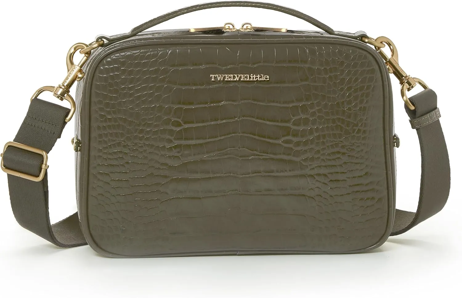 TWELVElittle Luxe Diaper Clutch - Crossbody Diaper Bag with Portable Changing Pad, Zip Out Pouch and Wipes Case