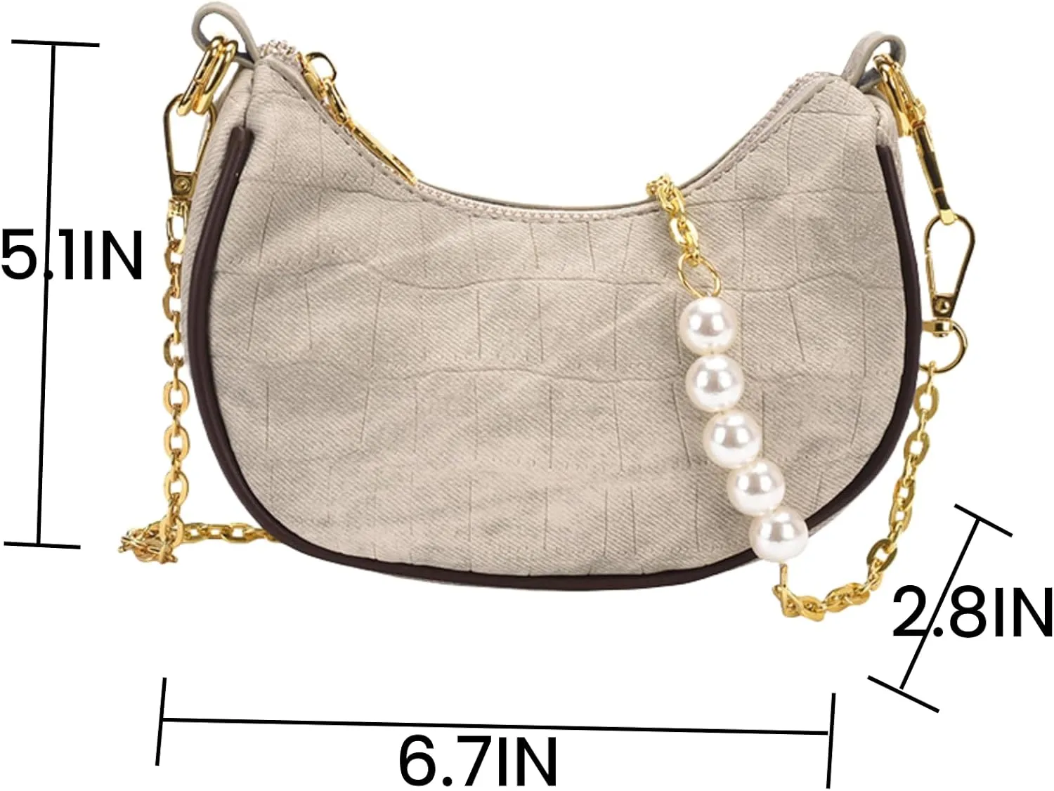 Unique Design Single Shoulder Bag for Women - Summer Chic Underarm Handbag with Chain Strap for Crossbody or Clutch