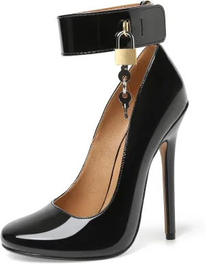 Unisex Men's Women's Round Toe High Heels Stiletto Pumps Dress Party Shoes