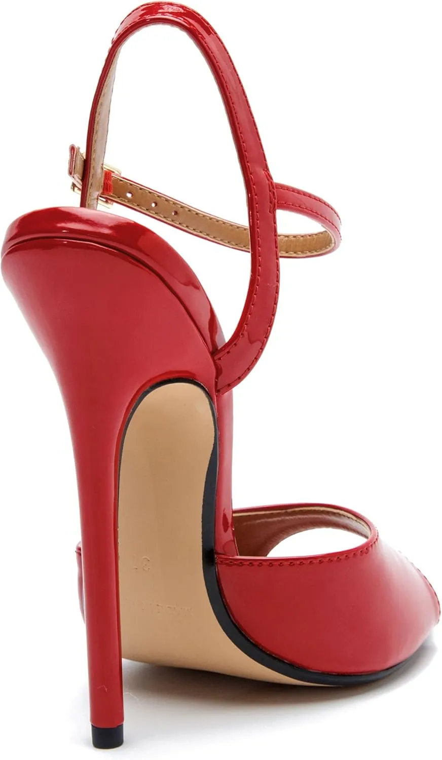 Unisex Men's Women's Strappy Sandals Heels Stiletto Patent Leather High Heeled Sandals Party Shoes