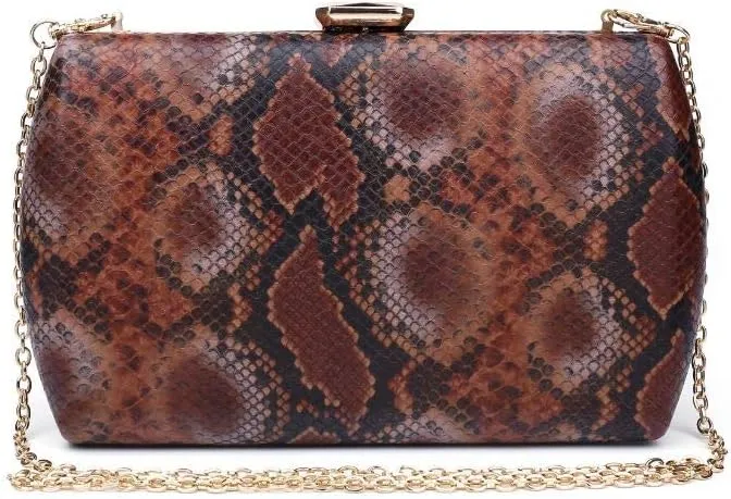 Urban Expressions Nashville Women Minaudiere Snake/Python,Material - Vegan Leather