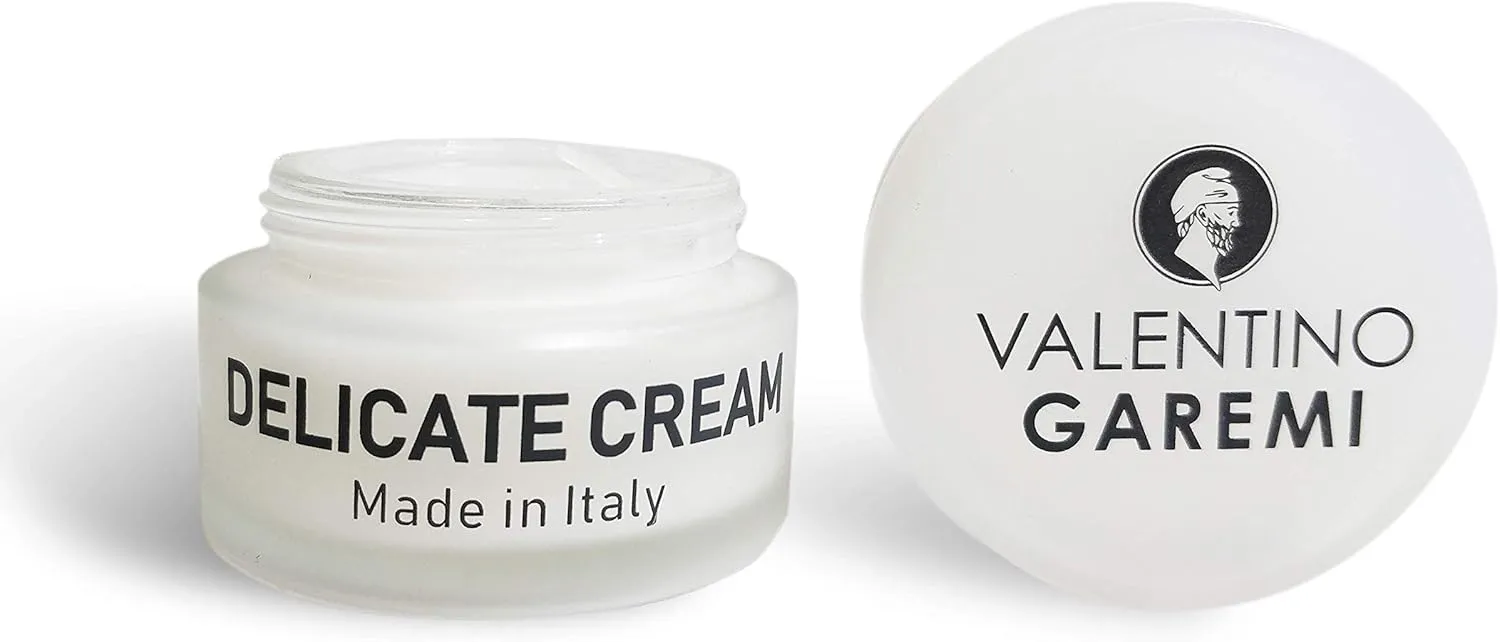 VALENTINO GAREMI Delicate Leather Cream – Made in Italy – Cleaner & Conditioner Balm Lotion for Fine High-End Designer Name Leathers Accessories and Items