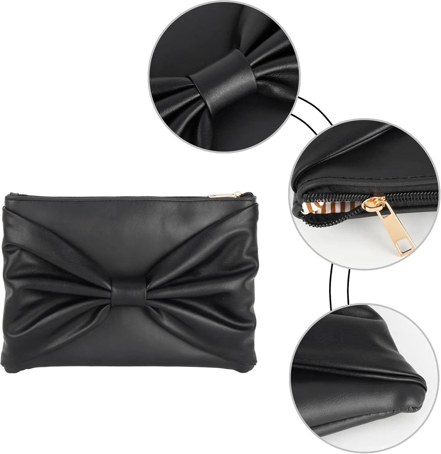 Van Caro Oversized Leather Crocodile Clutch Envelope Purse Evening Handbag for Women