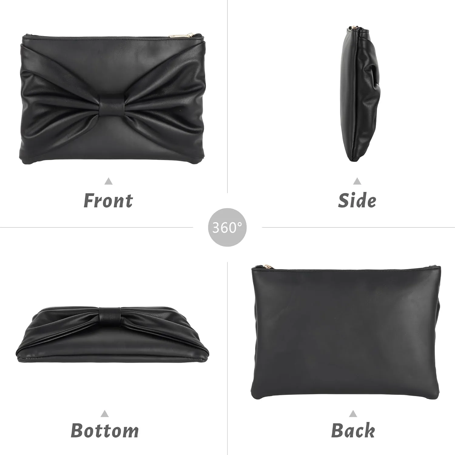 Van Caro Oversized Leather Crocodile Clutch Envelope Purse Evening Handbag for Women