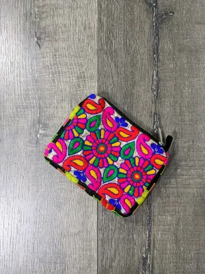 Velvet Embroidered Coin Purse