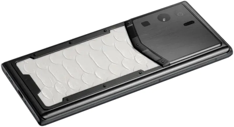 VERTU METAVERTU Python Skin Web3 5G Phone, Unlocked Android Smartphone, Secure Encrypted, Double Systems, 144Hz AMOLED Curved Display, Dual Sim, Fortune Serpent Edition, 1TB (White)