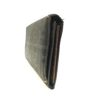 Vintage, classic, Fendi, brown leather Zucca print, bi-fold, XL checkbook wallet