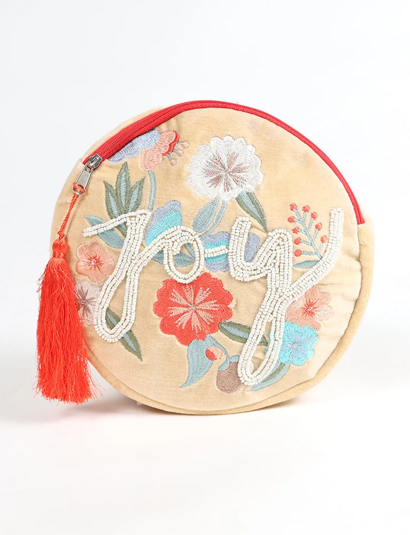 Vintage-Inspired Floral Hand Embroidered Women's Coin Pouch