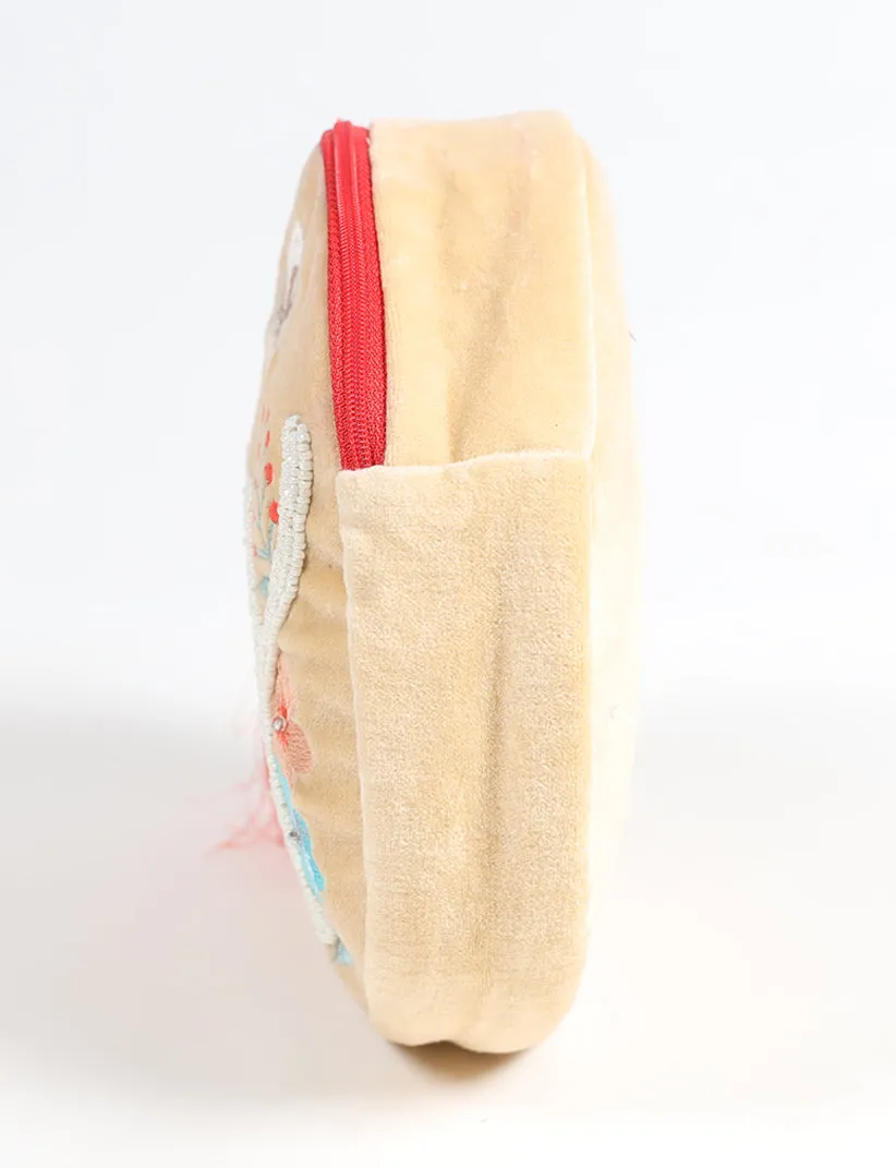 Vintage-Inspired Floral Hand Embroidered Women's Coin Pouch