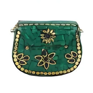 Vintage-inspired Gemstone clutch