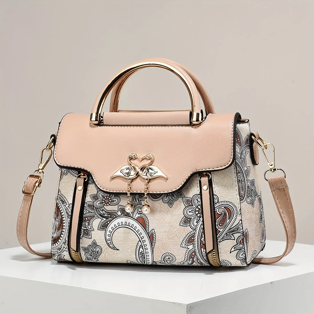 Vintage Inspired Handbag with Adjustable Strap