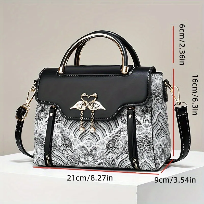 Vintage Inspired Handbag with Adjustable Strap