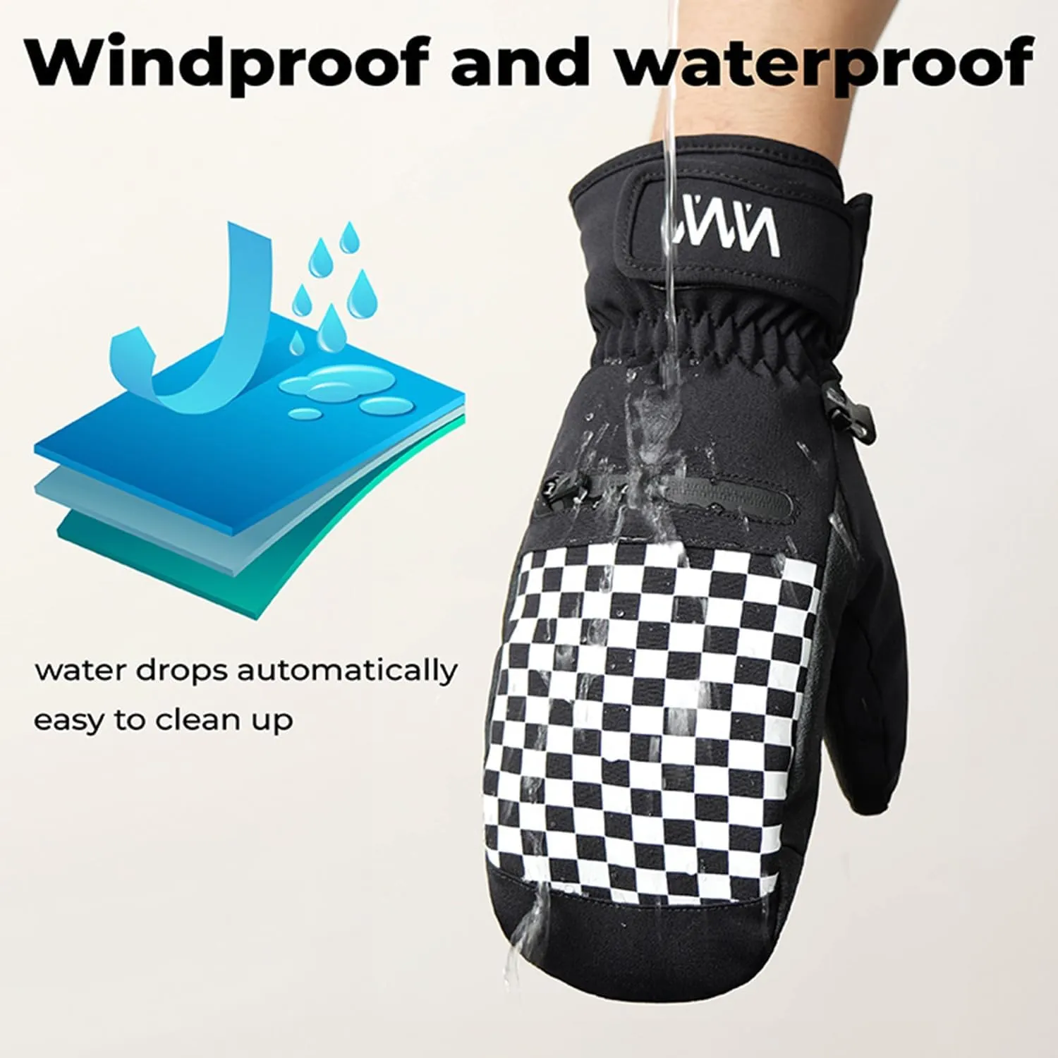 VXW Winter Thermal Outdoor Sports Gloves Women Men Mittens Thicken Ski Gloves Warm Waterproof Snowmobile Snow Gloves