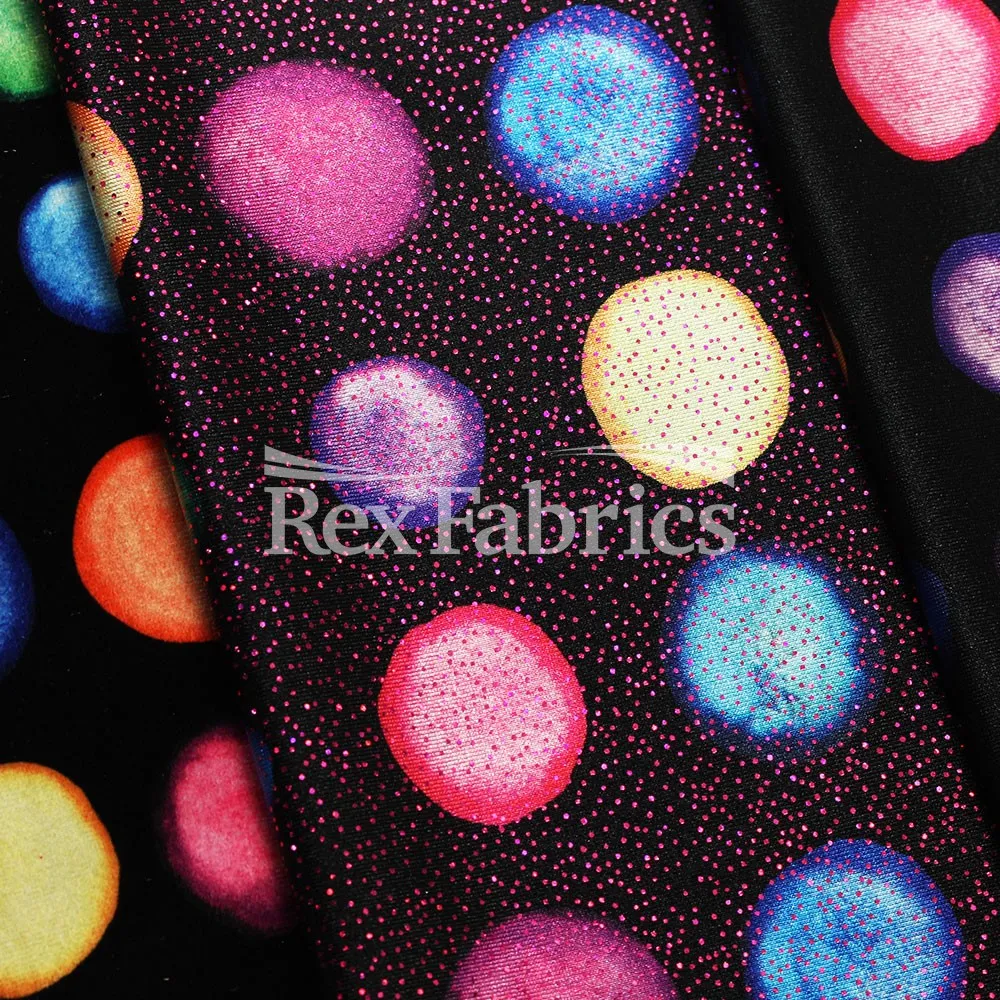 Watercolor Dots - Poly Spandex Tricot