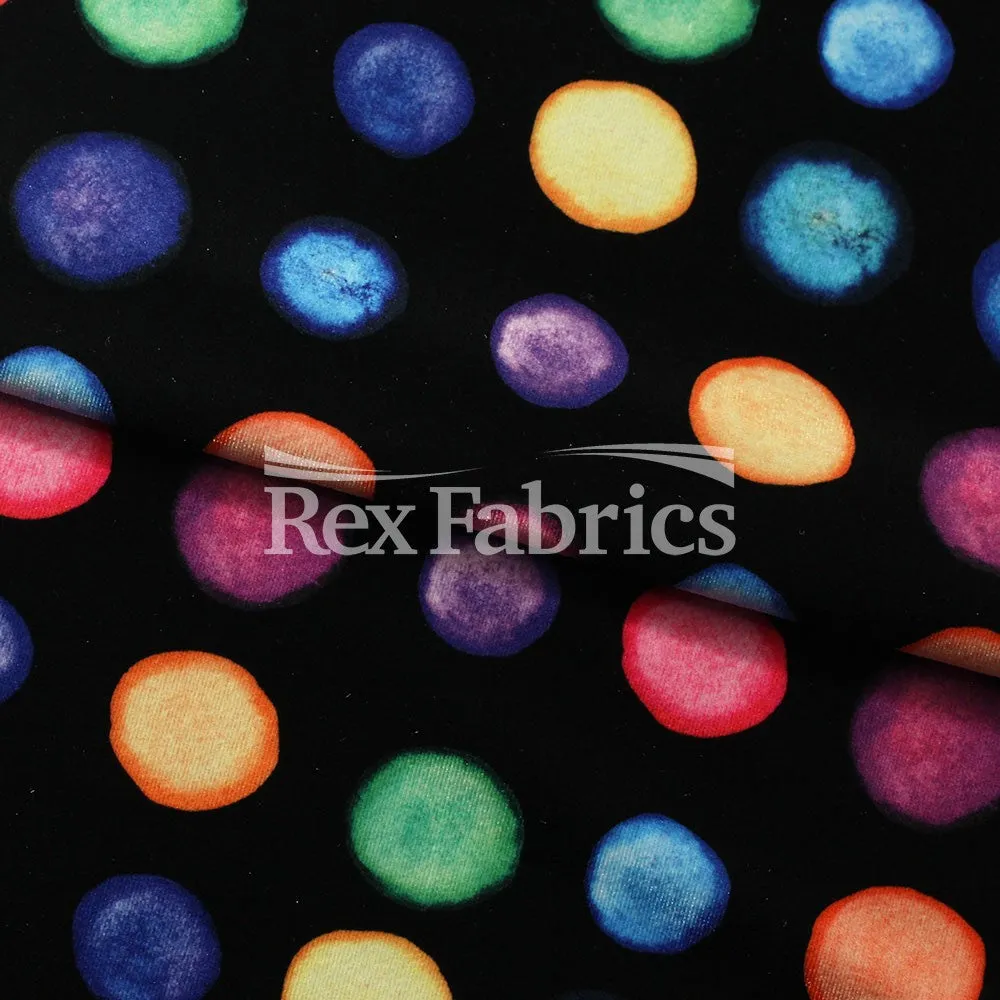 Watercolor Dots - Poly Spandex Tricot