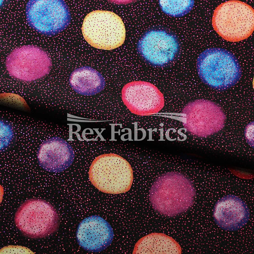 Watercolor Dots - Poly Spandex Tricot