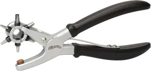 Weaver Leather Supply® Rotary Hole Punch, Features Replaceable Anvil and Six Replaceable Tubes, for Punching Holes in Leather, Fabric, Webbing and More