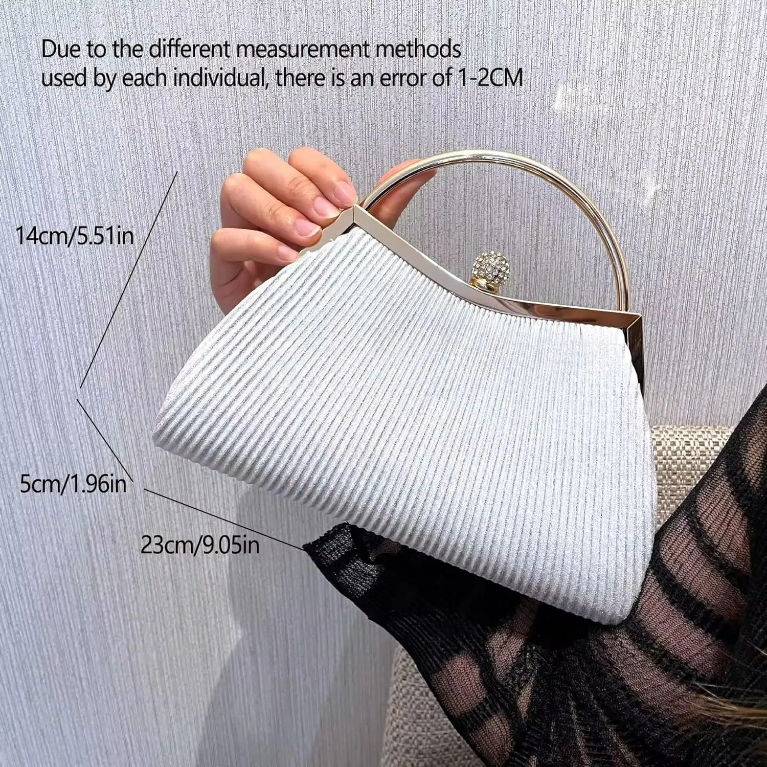 Wedding Clutch Purse For Women Bridesmaid Bag Classy Evening Handbag For Women Cocktail Party Purse Detachable Strap