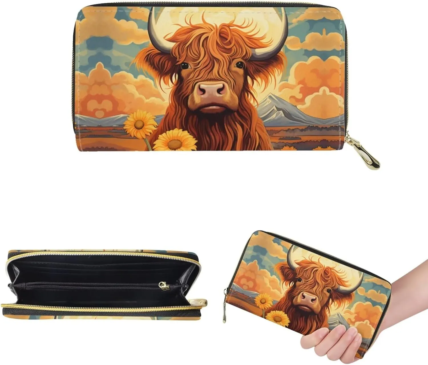 WELLFLYHOM Handbag and Wallet Set Magic African American Woman Shoulder Bag Top Handle Bag Tote Purse for Women