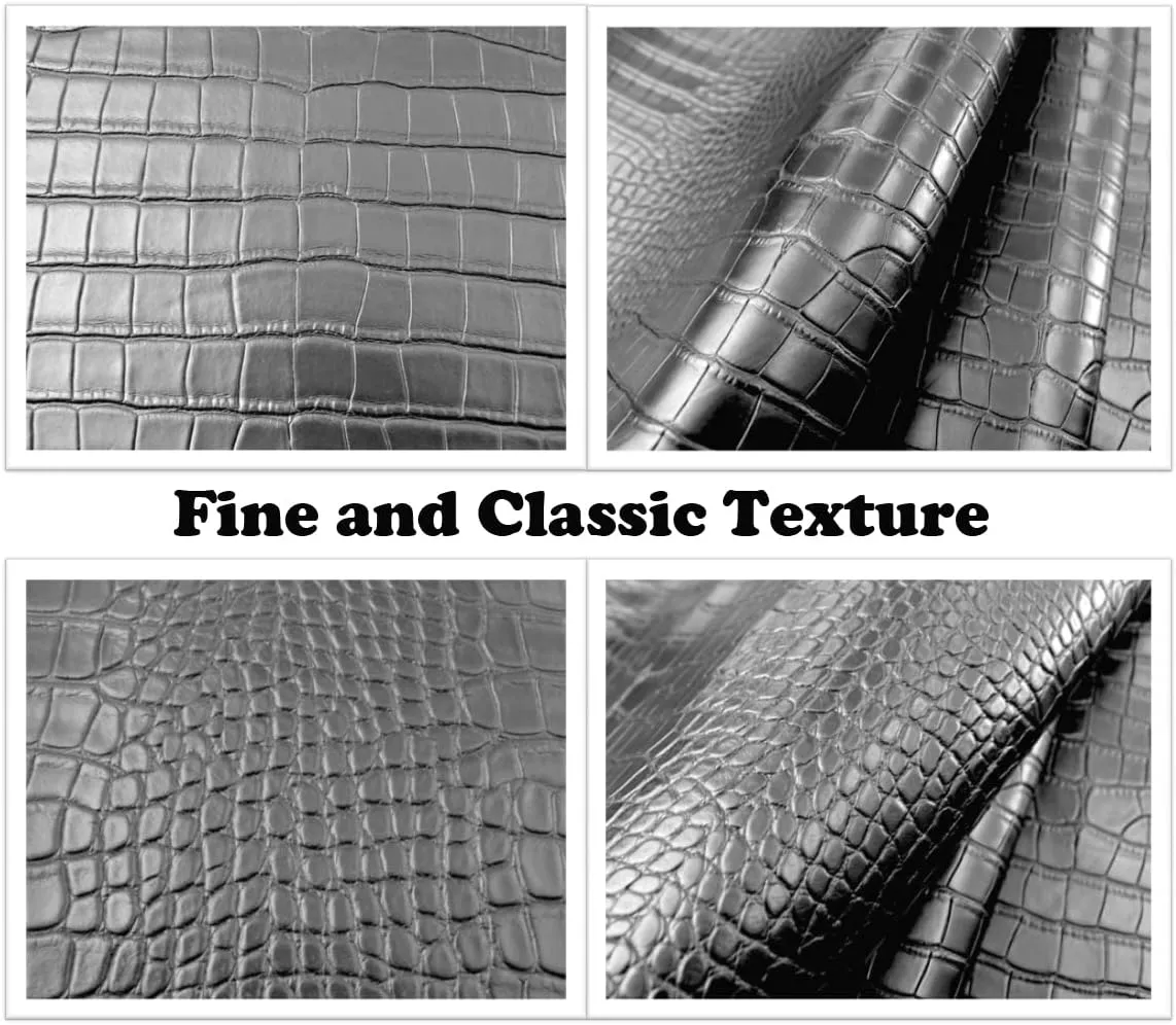 Wento Alligator Skin PU Leather Fabric - Crocodile Faux Leather Upholstery by 2 Yards