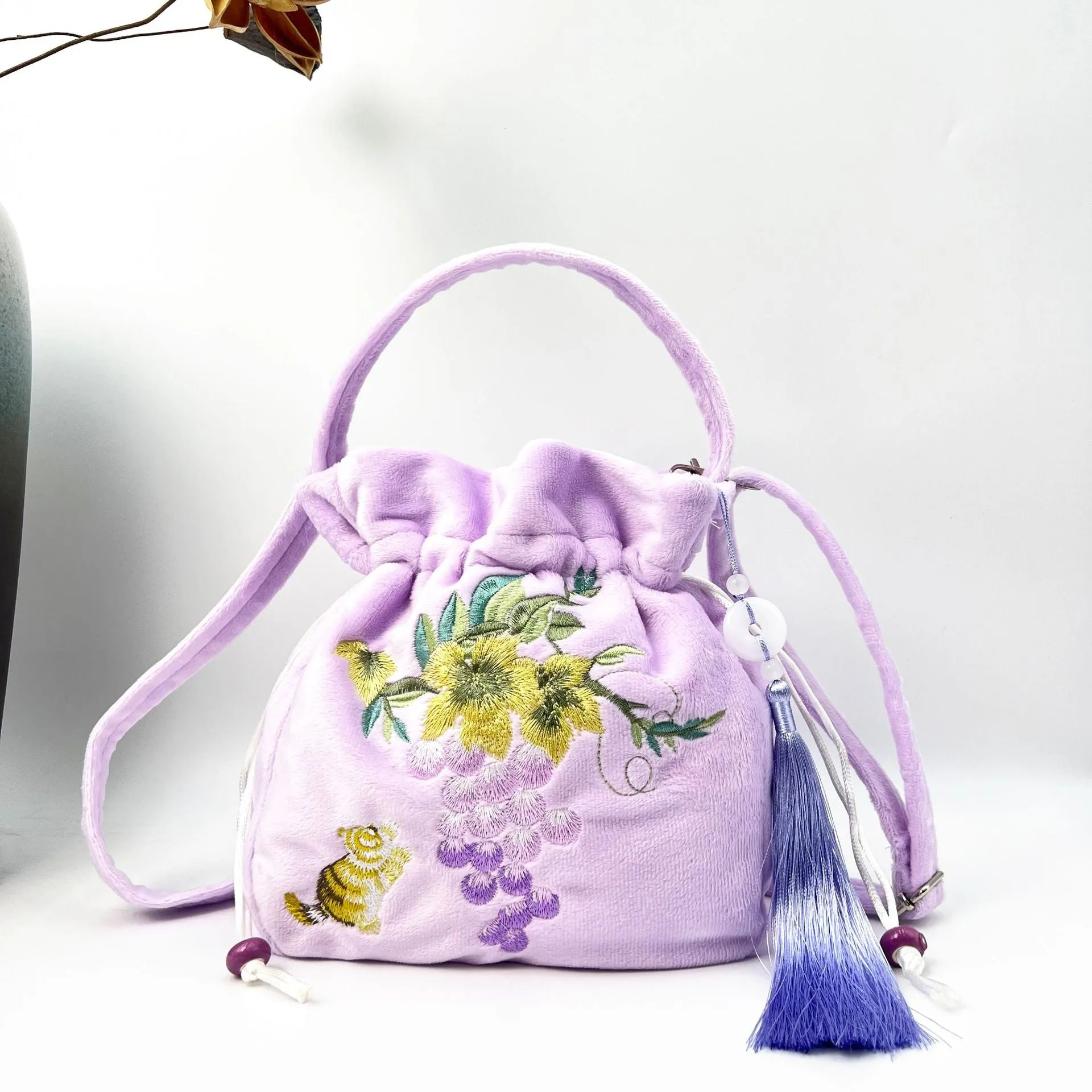 With Embroidered Han Chinese Clothing Antiquity Artistic Handbags