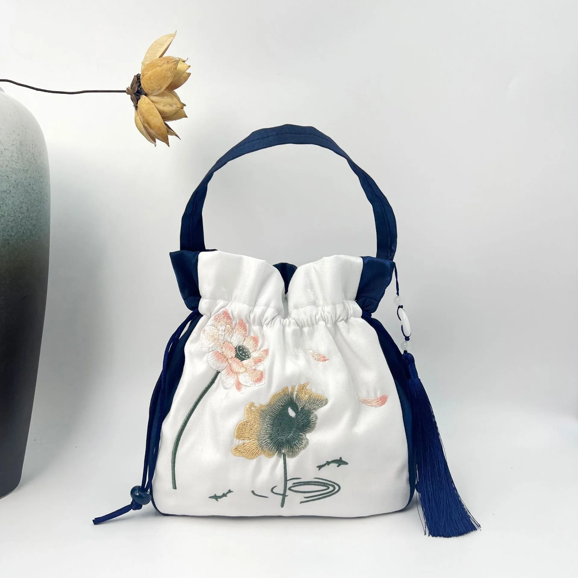 With Embroidered Han Chinese Clothing Antiquity Artistic Handbags
