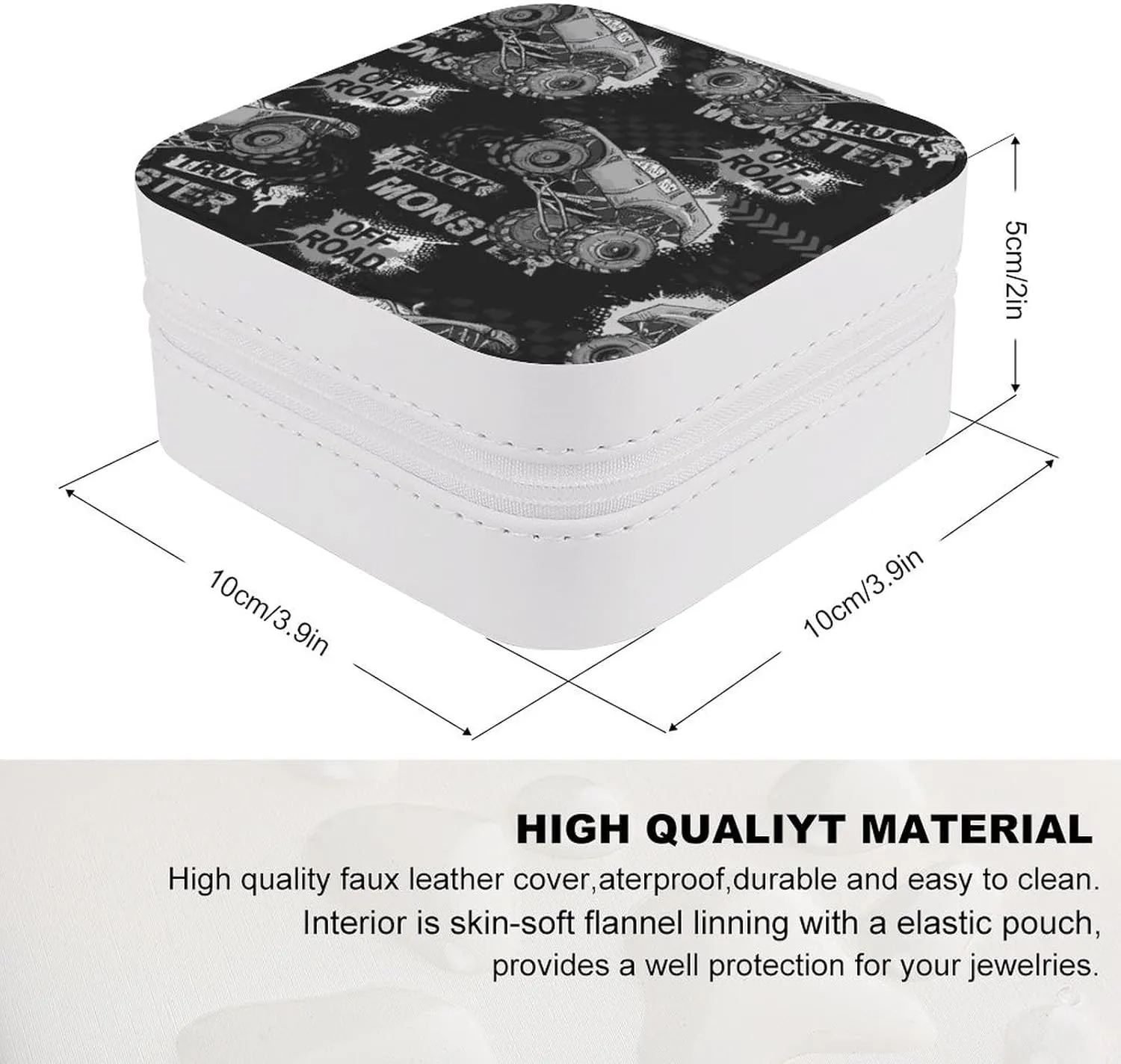 Woman PU Leather Jewelry Box, Small Travel Display Storage Organizer Case Bag Holder for Rings, Earrings, Necklaces, Bracelets