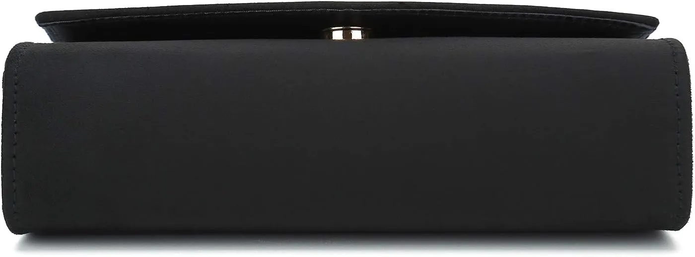 Women Evening Bag Dressy Clutch Handbag Faux Suede Purse for Wedding