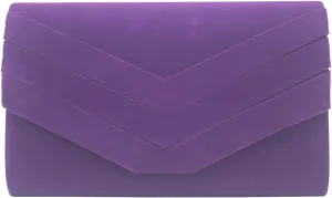 Women Evening Bags Suede Envelope Flap Clutch Purses Handbag with Detachable Chain for Wedding Party Prom