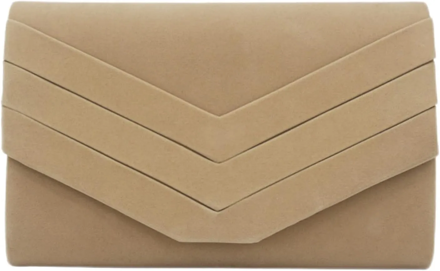Women Evening Bags Suede Envelope Flap Clutch Purses Handbag with Detachable Chain for Wedding Party Prom