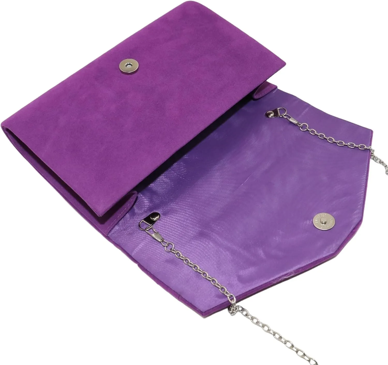 Women Evening Bags Suede Envelope Flap Clutch Purses Handbag with Detachable Chain for Wedding Party Prom