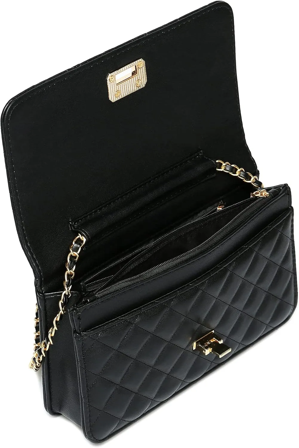 Women Leather Shoulder Bag Fashion Clutch Handbag Quilted Designer Crossbody Bag with Chain Strap