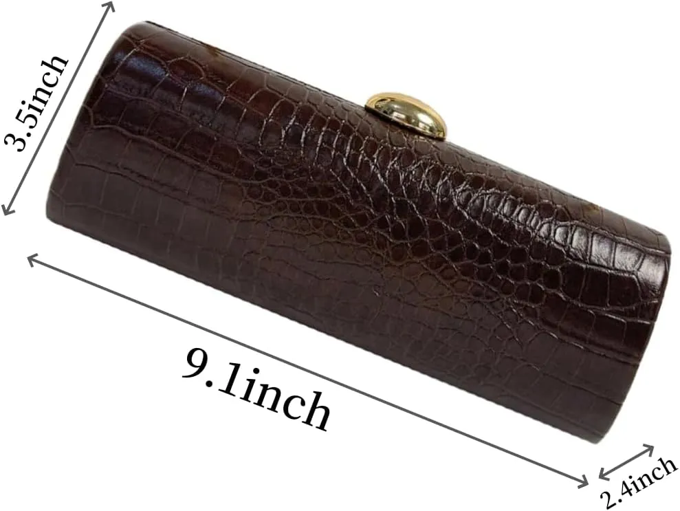 Women PU Leather Long Handbag Snake Skin Pattern Shoulder Clutch Bag Special Brown Casual Evening Purse Bag
