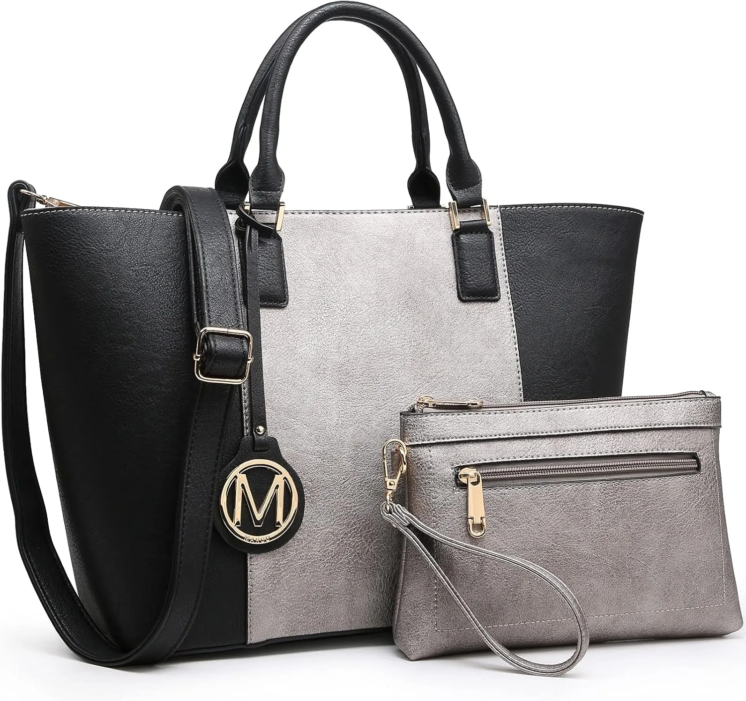 Women Purses Handbags and Wallets Set Designer Top HandleTote Bag Two Tone Shoulder Bag 2pcs